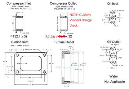 Used OEM Garrett GT4708R Turbo Performance Ball Bearing Free Float 769112-5002