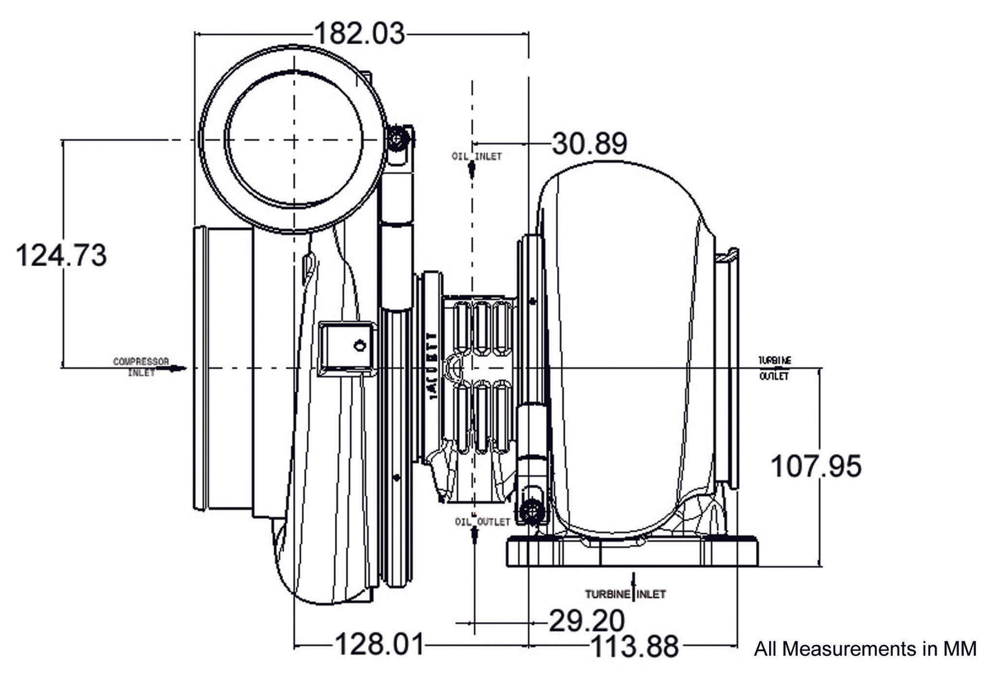 Used OEM Garrett GT4708R Turbo Performance Ball Bearing Free Float 769112-5002